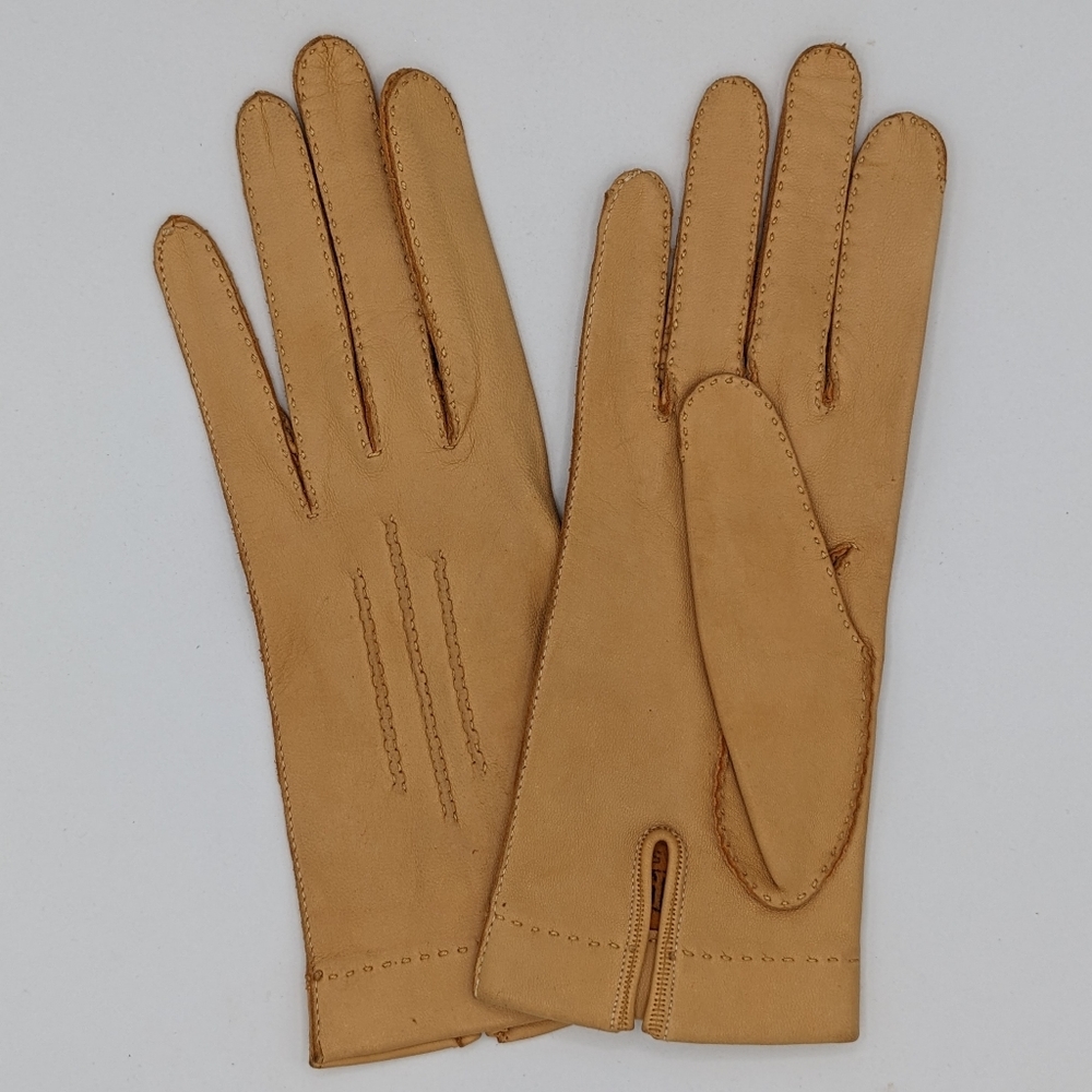Vintage Aris Tan Leather Gloves